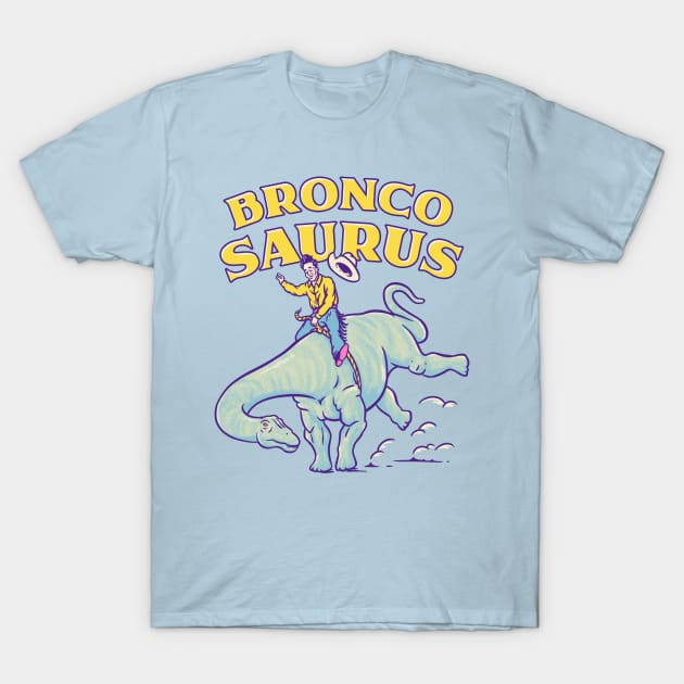 Rodeo Dino | Bronco-Saurus | Brontosaurus T-Shirt by anycolordesigns